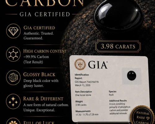 Đá Carbon Vô Định Hình Tự Nhiên 3.98 Carats