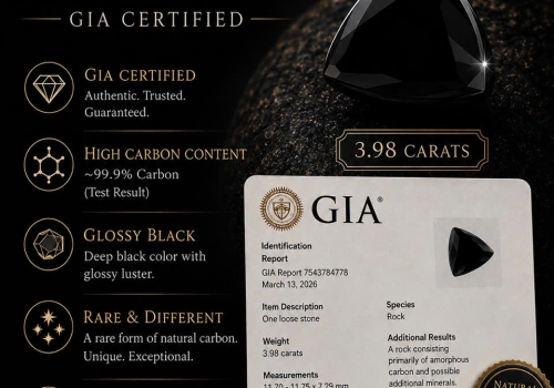 Đá Carbon Vô Định Hình Tự Nhiên 3.98 Carats