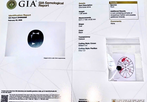 Natural Amorphous Carbon Stone 1.36 carats